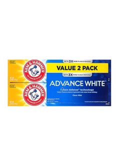 Arm & Hammer Advance White Anticavity Fluoride Toothpaste Clean Mint Twin Pack 6 oz 170 g Each  - Image 2