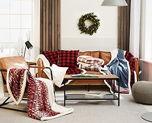 Eddie Bauer - Blanket, Soft Reversible Sherpa & Brushed Fleece Bedding, Perfect for Lounging, Dorm Essentials (Edgewood Plaid Khaki) - Image 3