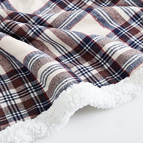 Eddie Bauer - Blanket, Soft Reversible Sherpa & Brushed Fleece Bedding, Perfect for Lounging, Dorm Essentials (Edgewood Plaid Khaki) - Image 4