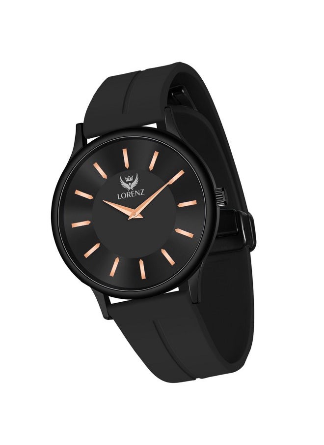 Lorenz LORENZ Slim Case Analog Watch with Black Silicone Magnetic Adjustable Strap Watch for Men & Women  - Image 1