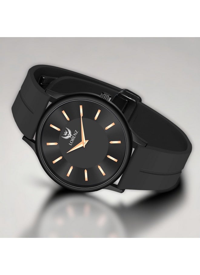 Lorenz LORENZ Slim Case Analog Watch with Black Silicone Magnetic Adjustable Strap Watch for Men & Women  - Image 2