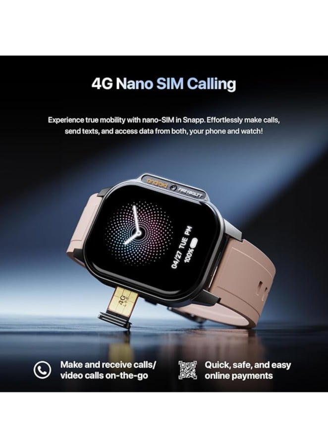 Fire-Boltt Fire-Boltt Snapp Smart Watch, Selfie Camera, 4G Nano-SIM Slot, 54.1mm AMOLED Display, Play Store- Unlimited apps, 1000mAh Battery, 2GB/4GB RAM + 16GB/64GB ROM (Cherry Blush)  - Image 4