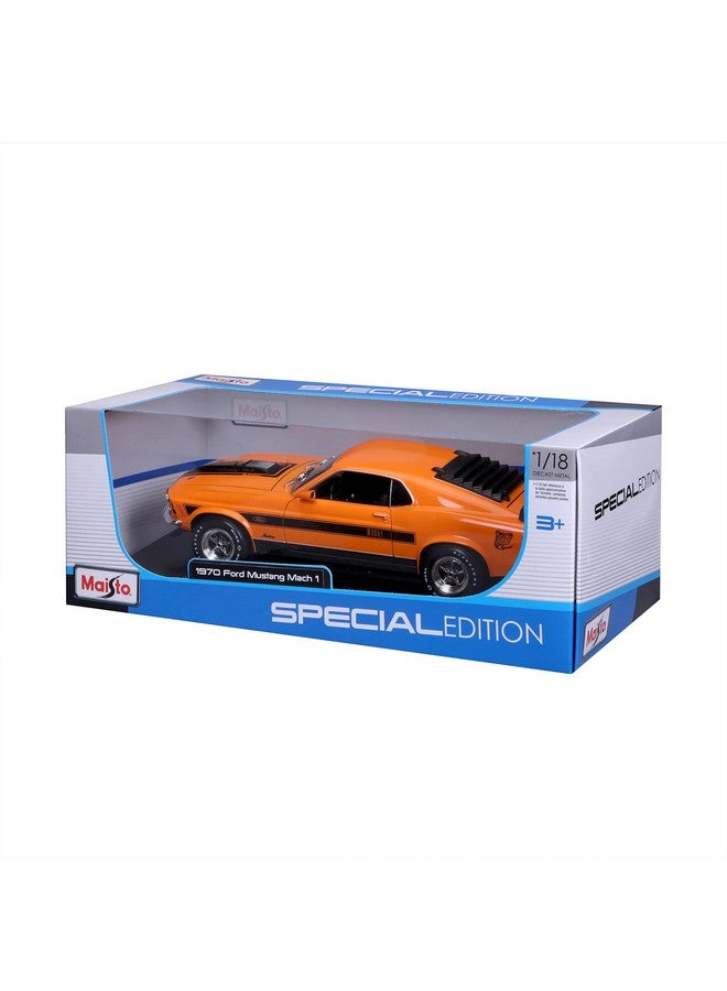 Bburago Maisto 1:18 Special Edition 1970 Ford Mustang Mach 1, Orange, 1:18 Scale - Image 5