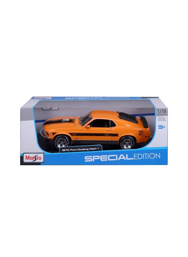 Bburago Maisto 1:18 Special Edition 1970 Ford Mustang Mach 1, Orange, 1:18 Scale - Image 4