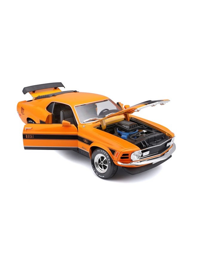 Bburago Maisto 1:18 Special Edition 1970 Ford Mustang Mach 1, Orange, 1:18 Scale - Image 2