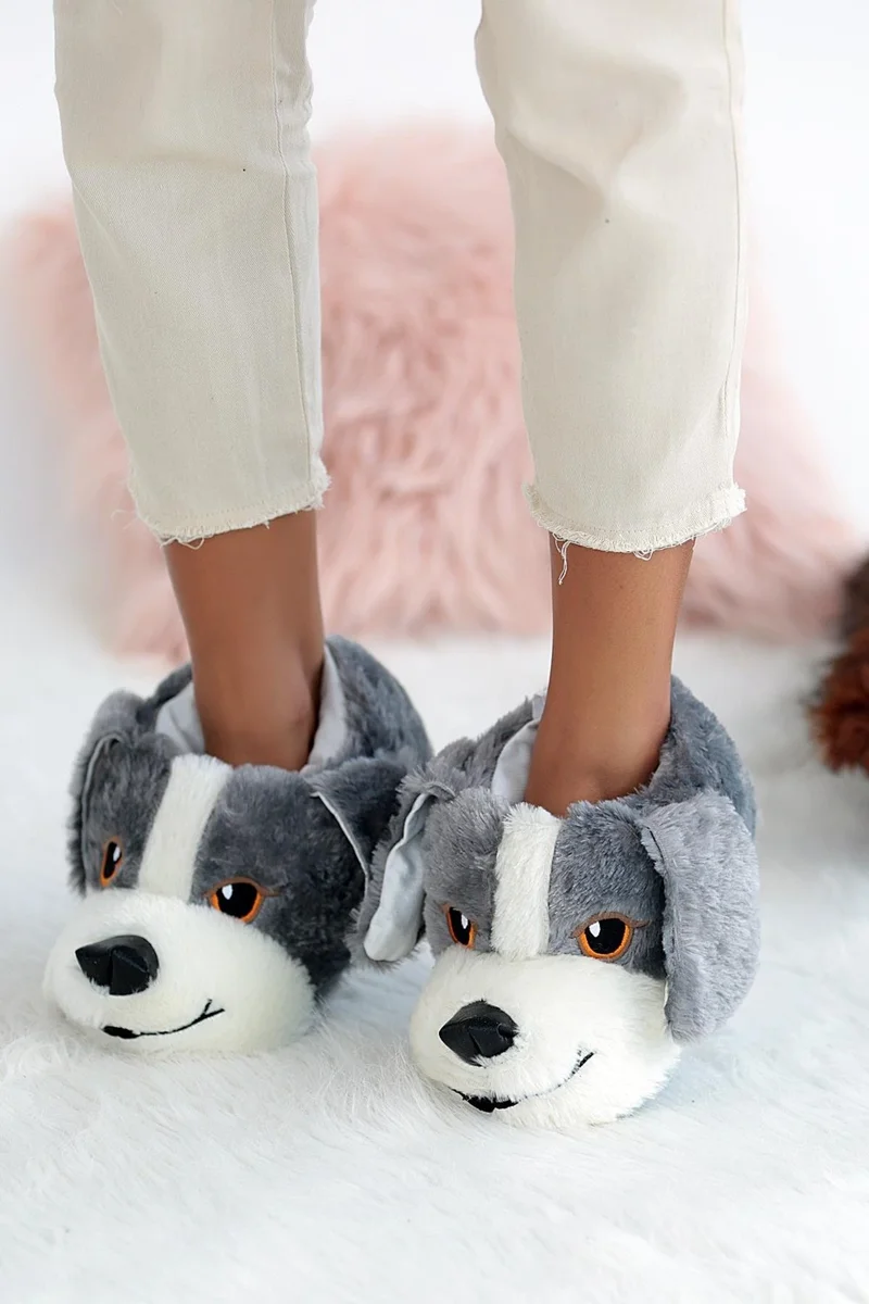 Pembe Potin Pink Potin Cute Dog Thick Sole Fashion Unisex Slippers 001-999-22
