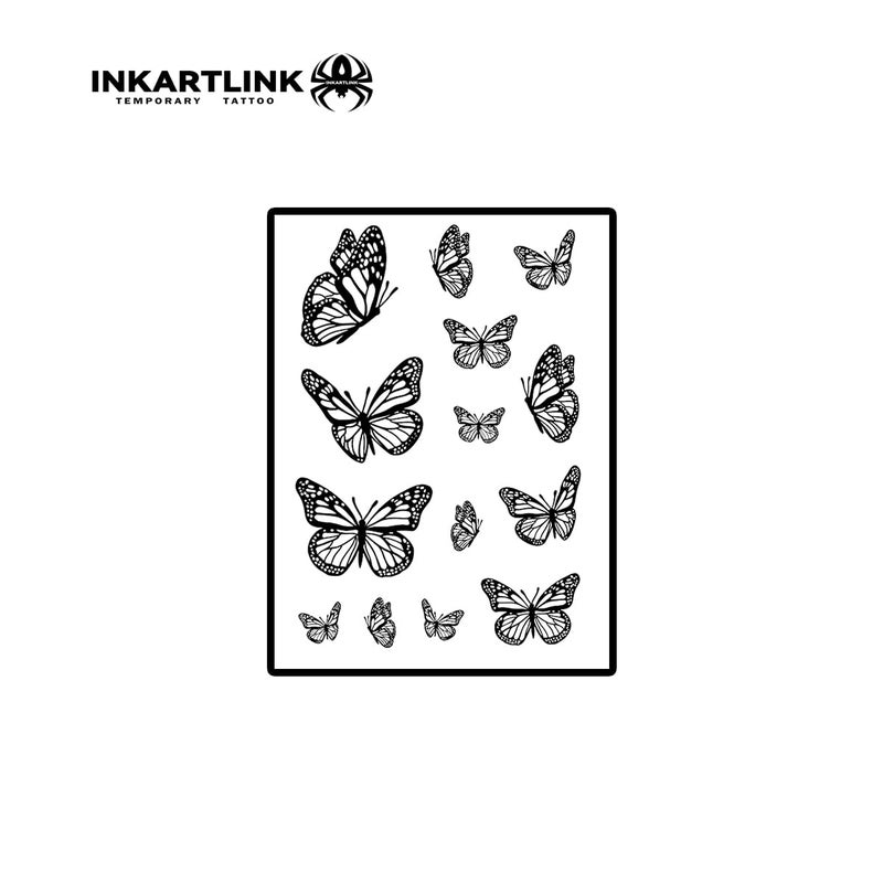 Inkartlink Semi Permanent Tattoo  Realistic Butterfly Temporary Tattoo  Suitable For Sweet Girls  Waterproof And Non-Reflective  Exquisite Packaging  Unique Design (Butterfly 1) - Image 4