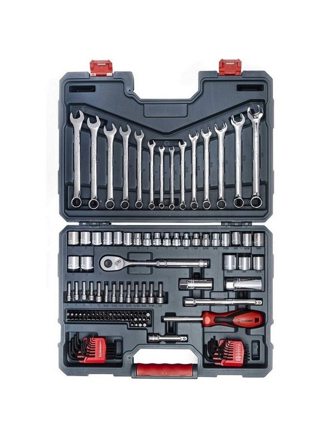 كريسنت طقم أدوات ميكانيكية قياسية/مترية 128 قطعة 12 نقطة ألوان متعددة 3/8 بوصة CTK128C - Image 1