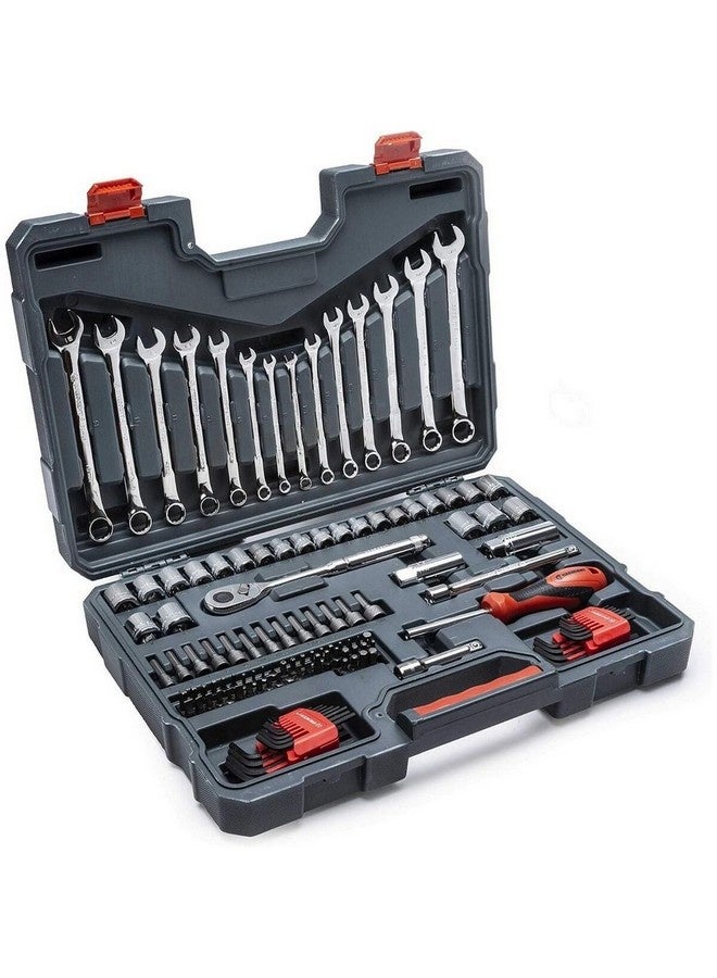 كريسنت طقم أدوات ميكانيكية قياسية/مترية 128 قطعة 12 نقطة ألوان متعددة 3/8 بوصة CTK128C - Image 2