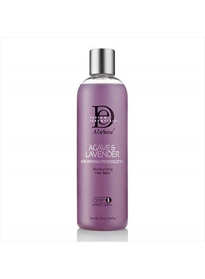 Design Essentials Agave & Lavender Moisturizing Hair Bath, Sulfate-Free Shampoo- Blow-Dry & Silk Press Collection - 12oz - Image 1