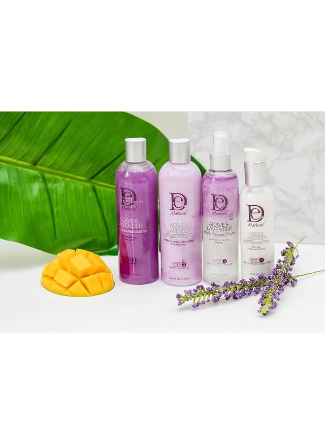 Design Essentials Agave & Lavender Moisturizing Hair Bath, Sulfate-Free Shampoo- Blow-Dry & Silk Press Collection - 12oz - Image 3