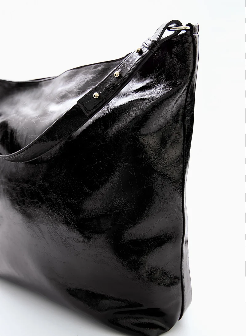 Wecre8 Black Hobo Shoulder Bag