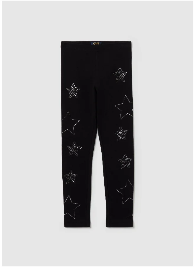 Ovs Leggings with stars and studs