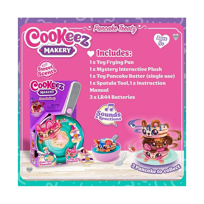 Moose Toys ألعاب ميوس كوكيس ماكري، حلوى بان كيك، تعمل بالبطارية، لعب خيالي، تصميم واقعي، 5 سنوات فما فوق، 21 × 8.3 × 30 سم، متعدد الألوان، 5 قطع - متنوعة - Image 4