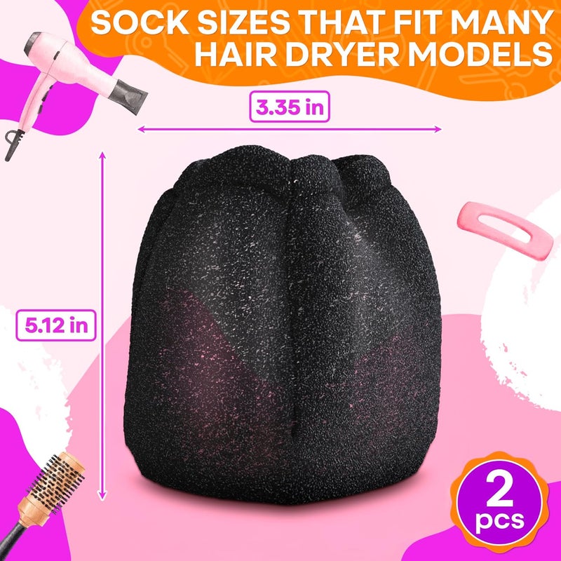 V TOWER 2 Pcs Sock Diffuser for Hair Dryer - Easy to Use 5.12x3.35" Travel Diffuser Attachment for Hair Dryer, Made of Soft and Heat-Resistant Foam - Reusable and Universally Compatible With Most Models - Image 2