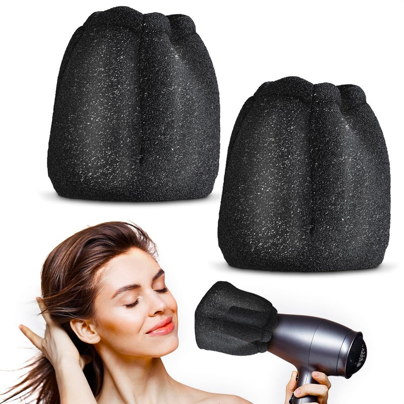 V TOWER 2 Pcs Sock Diffuser for Hair Dryer - Easy to Use 5.12x3.35" Travel Diffuser Attachment for Hair Dryer, Made of Soft and Heat-Resistant Foam - Reusable and Universally Compatible With Most Models - Image 1