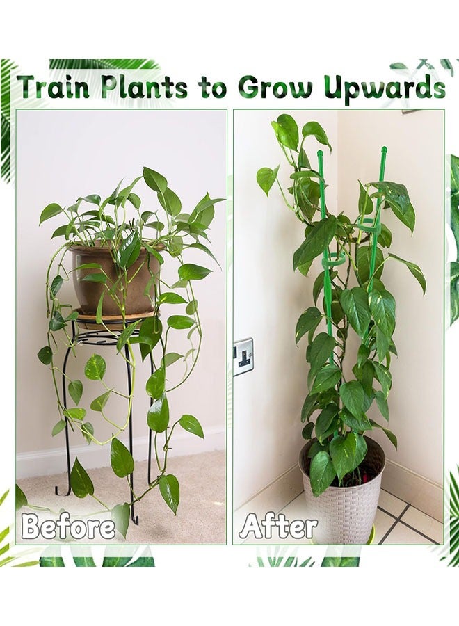 Generic Plant Stakes, 16 Pcs Plant Support Sticks Adjustable Length with 16 Clips and 8 Links for Indoor Outdoor Garden Potted Rose Tomato Vegetables-18Inch & 11Inch  - Image 4
