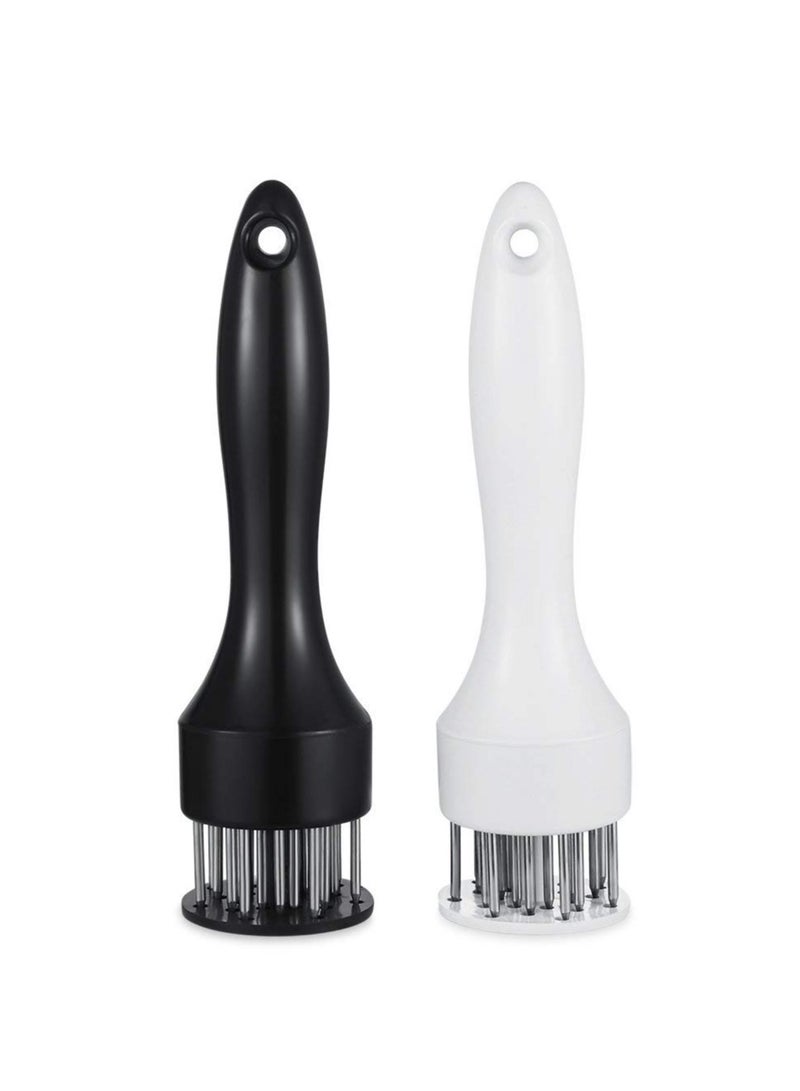 Oasisgalore 2 Pack Meat Tenderizer Tool, 21-Pin Stainless Steel Meat Tenderizer Needle with Safety Guard  - Image 1