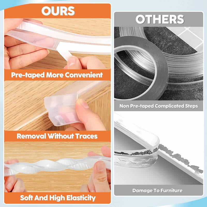 Loiion Edge Protector, 100% Silicone, Soft Corner Protectors for Kids, Pre-Tape Adhesive, Furniture-corner Safety Bumpers (3.3ft, Clear) - Image 5