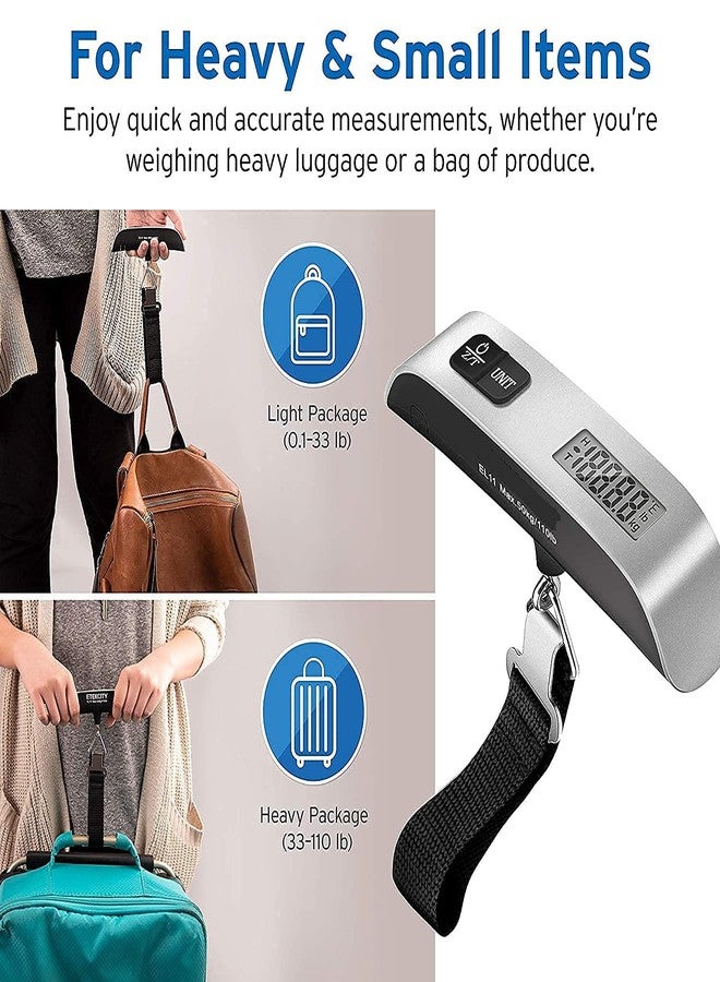 KANAbee Luggage Scale, Digital Portable Handheld Suitcase Weight for Travel with Rubber Paint, Temperature Sensor, 50 KG, (Belt Luggage Scale) - Image 4