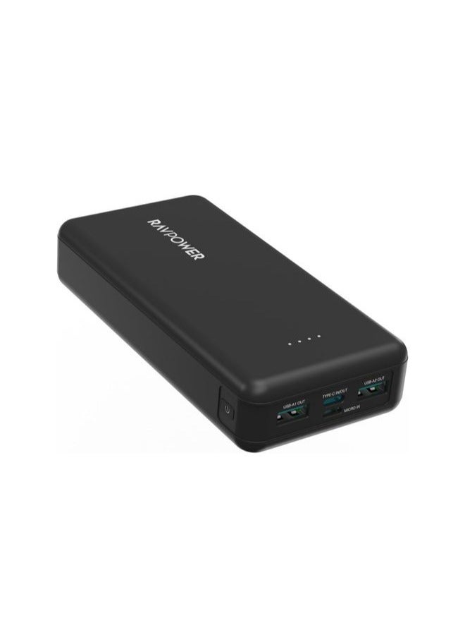 راف باور بطارية راف باور بايونير 20000 ملي امبير بقوة 15 واط بمنفذين USB ومنفذ تايب سي ومنفذ مايكرو 20000 mAh - Image 2