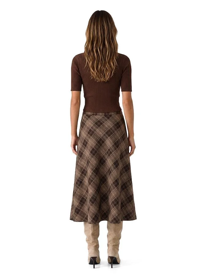 Koton  Flared Checked Skirt for Women | Best Price UAE