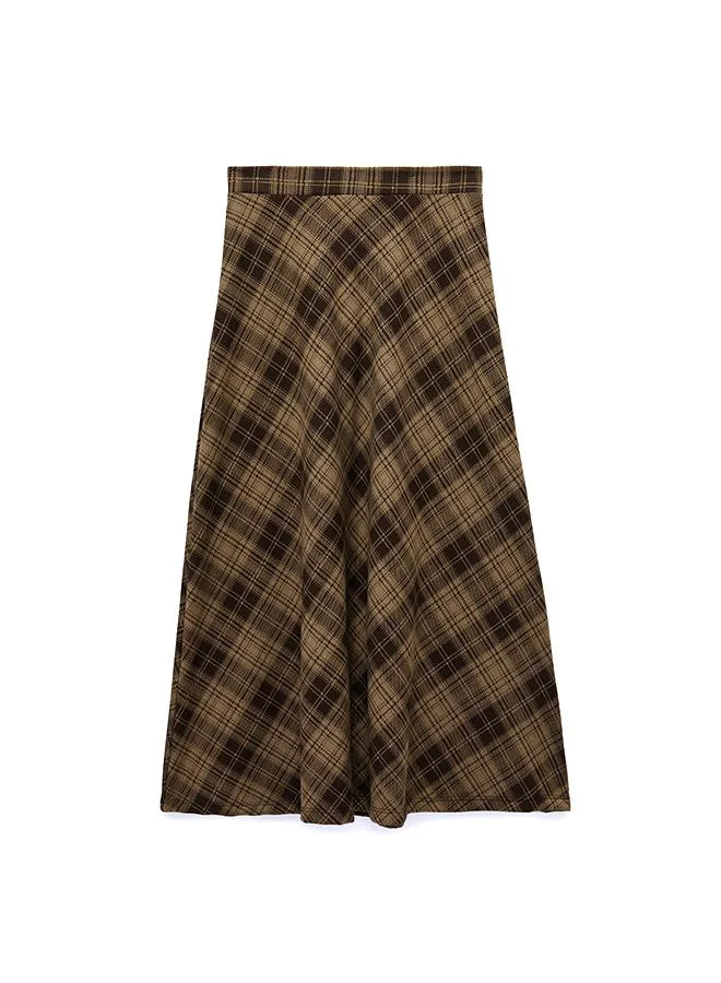 Koton  Flared Checked Skirt for Women | Best Price UAE