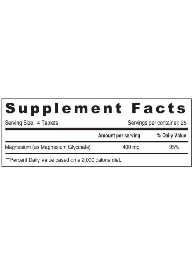 SUNSHINE NUTRITION المغنيسيوم المخلب 400 ملغ يعزز صحة العظام والعضلات - 100 قرص  - Image 2