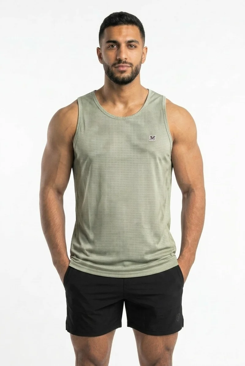 Moveletix Men's Training Tank Top Light Green Ultra Cooling
