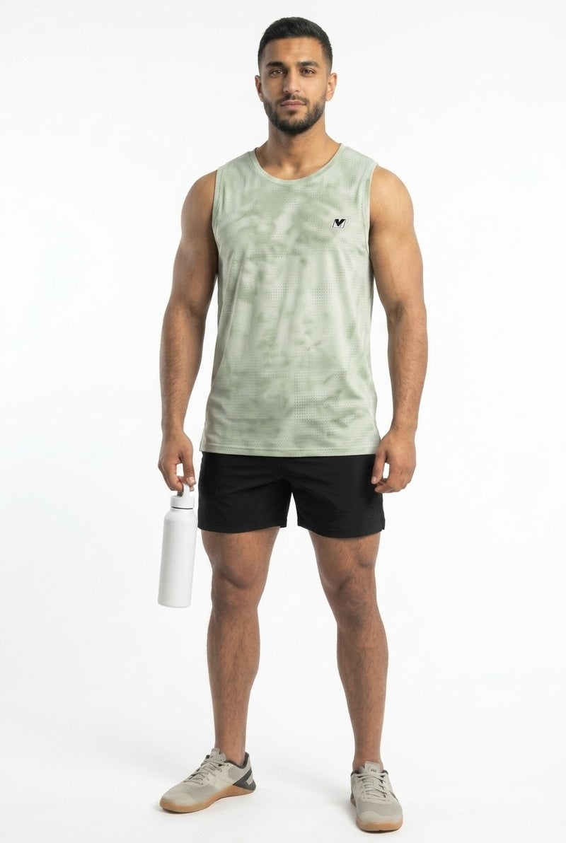 Moveletix Men's Training Tank Top Light Green Ultra Cooling - Image 4