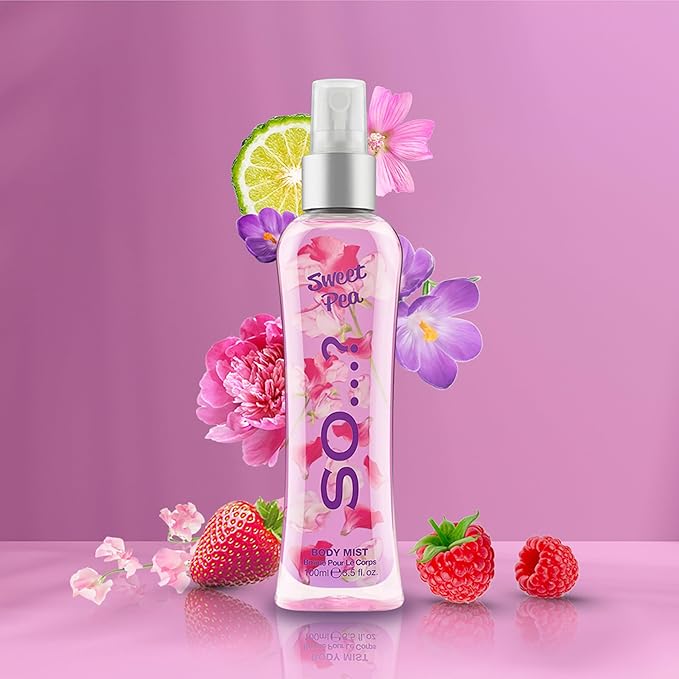 Body Mist By So Womens Sweet Pea Body Body Mist Fragrance Spray 100ml