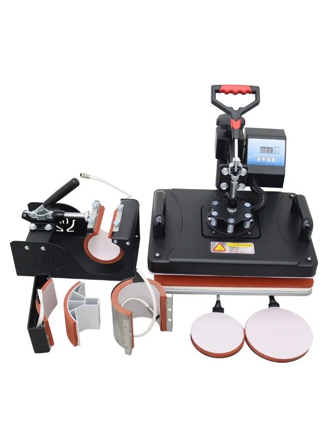 6 in 1 Multi-function 12*15 inch Heat Press Machine W/Cup/Hat/Plate Heat