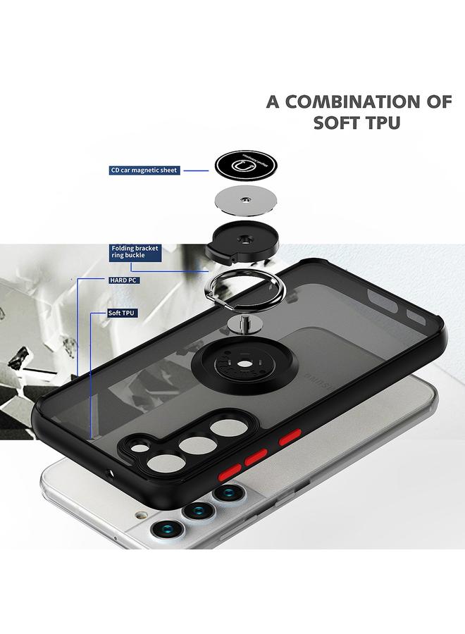 اس-توب جراب لهاتف Samsung Galaxy S23+ 5G Q Shadow I Ring Kickstand جراب هاتف هجين من البولي يوريثين الحراري والبولي يوريثين الحراري - Image 3