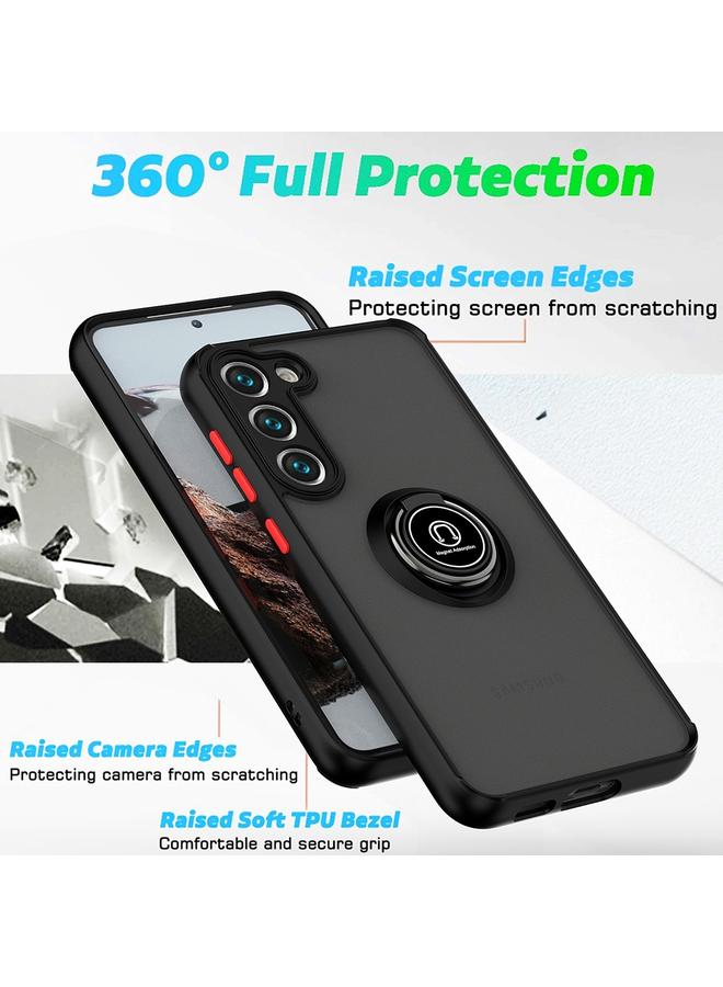 اس-توب جراب لهاتف Samsung Galaxy S23+ 5G Q Shadow I Ring Kickstand جراب هاتف هجين من البولي يوريثين الحراري والبولي يوريثين الحراري - Image 4