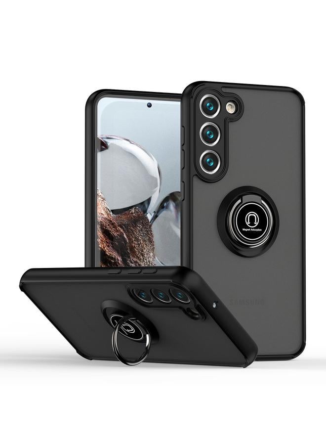 اس-توب جراب لهاتف Samsung Galaxy S23+ 5G Q Shadow I Ring Kickstand جراب هاتف هجين من البولي يوريثين الحراري والبولي يوريثين الحراري - Image 1