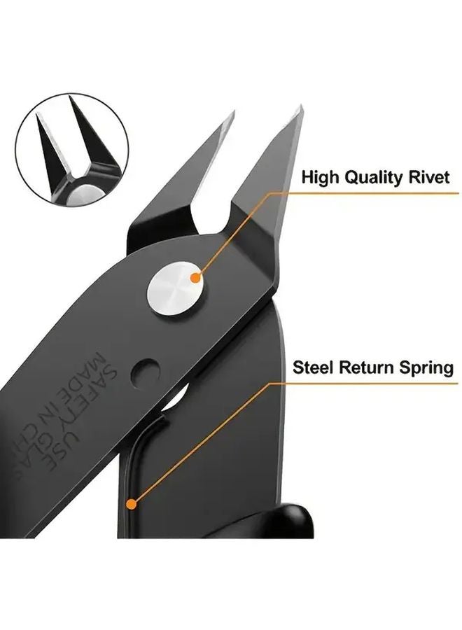 5 Inch Black Wire Cutter Scissors For Jewelry Making Electronics And DIY Projects - Image 4