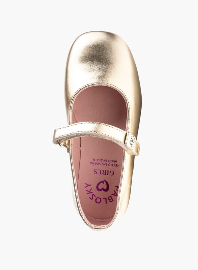 Pablosky Girl'S Solid School Mary Jane Shoes With Hook And Loop Closure - Image 4