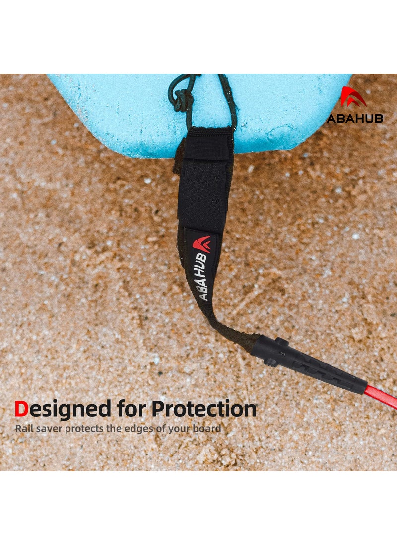 Abahub Abahub Premium Surfboard Leash, Straight Surf Board Leg Rope, Legrope Strap for Longboard, SUP Paddleboard Replacement Leashes 9 Foot Black 7 mm Thick  - Image 5