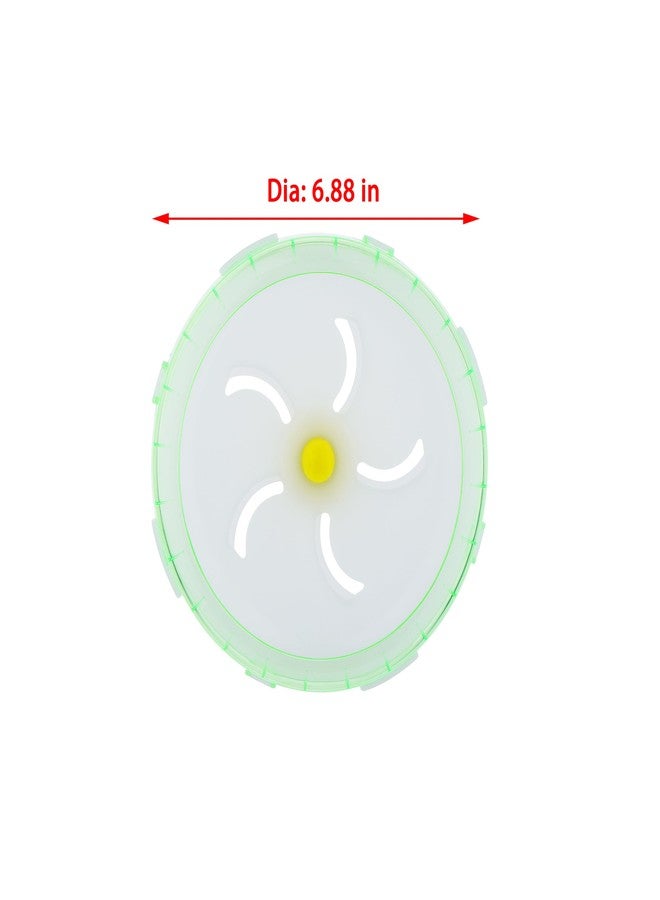 DQITJ Bird Silent Wheel Toy Parrot Exercise Wheel Parrot Intelligence Toy Quiet Spinner Running Wheel for Bird Parrot Small Animal (Green) - Image 5