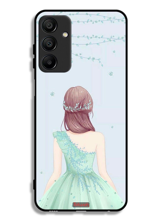 Tolwak Samsung Galaxy A15 4G Protective Case Cover Cute Girl In Floral Dress - Image 1