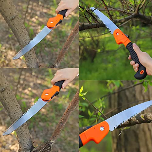 Whitecloud TRANSFORMING HOMES Whitecloud Folding Pruning Saw (Pack of 1) | Steel Garden Hand Saw for Tree Branch Cutting & Pruning | Portable Outdoor Gardening Tool (A006, Multicolor) - Image 2