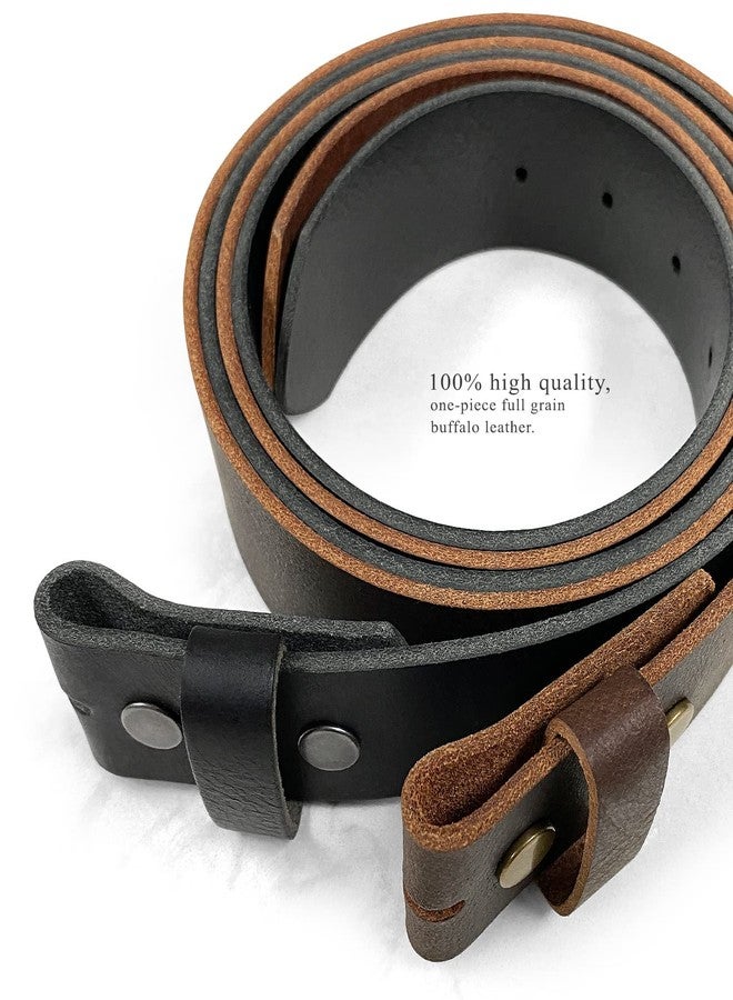 Belts.com One Piece Full Grain Buffalo Leather Replacement Belt Strap 1-1/2" wide (Black, 36) - Image 2