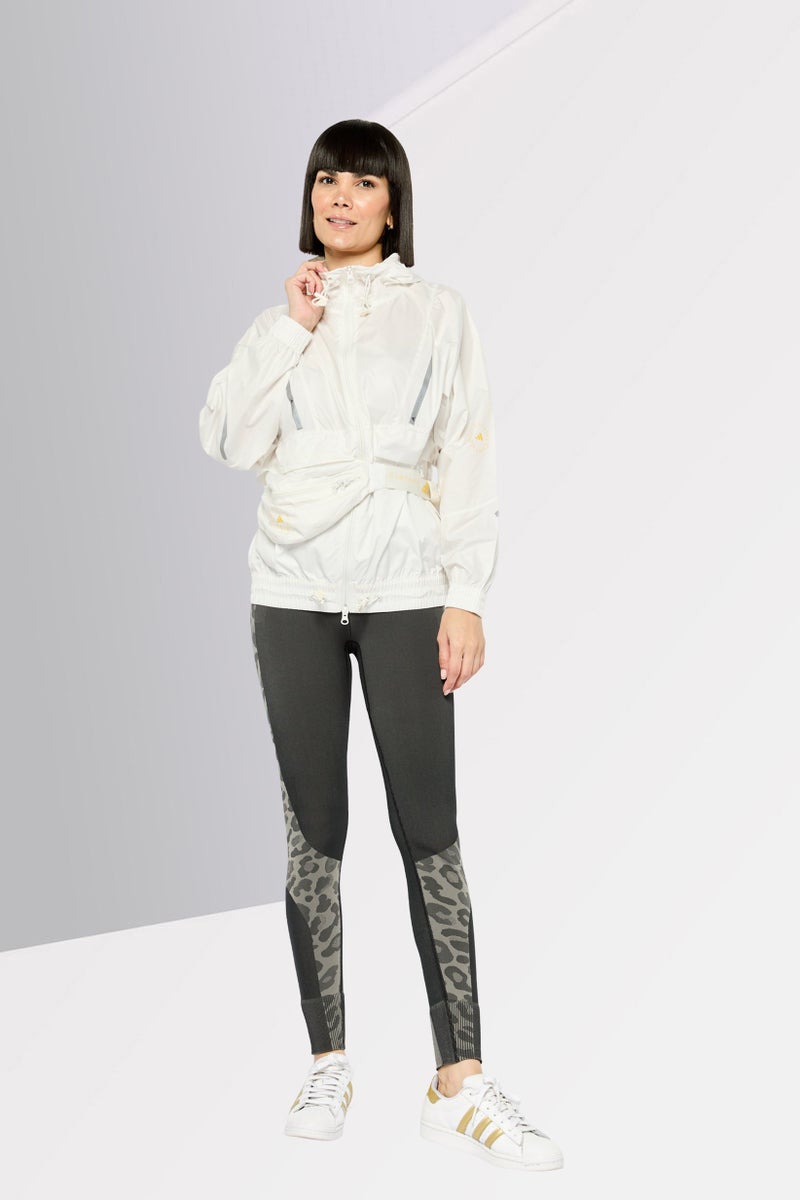 Adidas Adidas by Stella McCartney Women Sportwear Fit Long Sleeve Packable Outdoor Windbreaker Jacket, White - Image 2