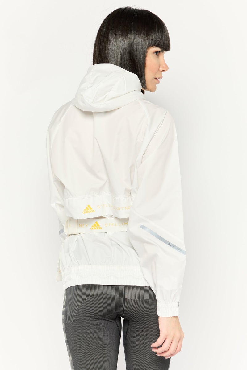 Adidas Adidas by Stella McCartney Women Sportwear Fit Long Sleeve Packable Outdoor Windbreaker Jacket, White - Image 4