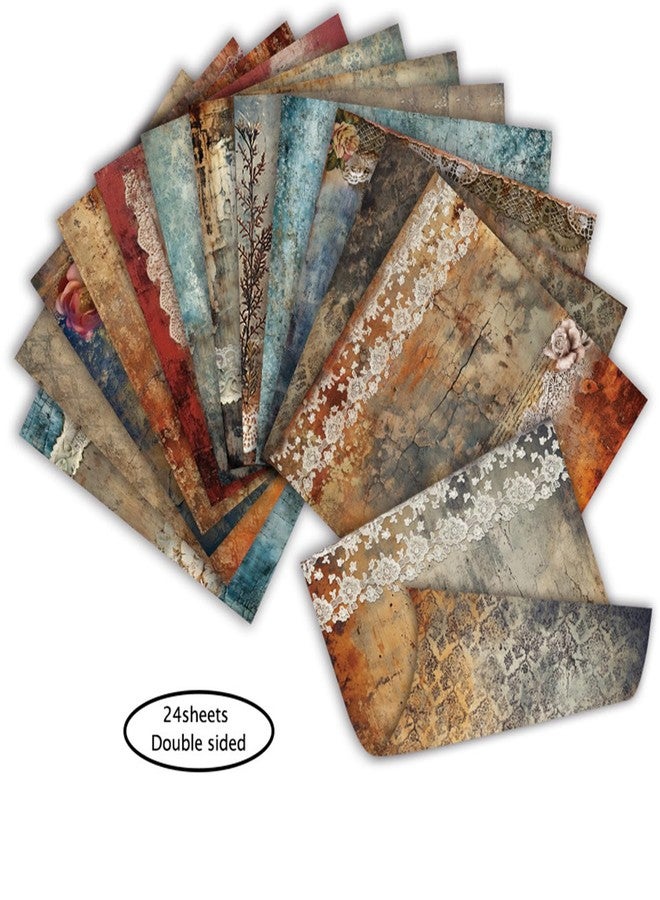 SKIONCE Vintage Aesthetic Floral Scrapbook Paper Scrapbooking Specialty Flower Pattern Double Sided Decorative Craft Paper Pad for DIY Card Making Photo Album Journal 6×6,24 Sheets - Image 3