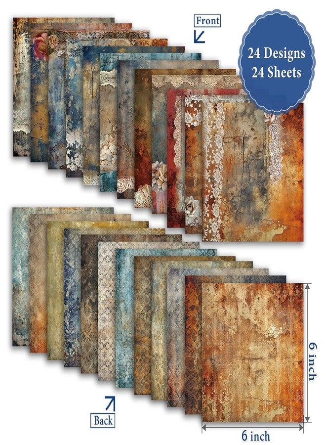 SKIONCE Vintage Aesthetic Floral Scrapbook Paper Scrapbooking Specialty Flower Pattern Double Sided Decorative Craft Paper Pad for DIY Card Making Photo Album Journal 6×6,24 Sheets - Image 2