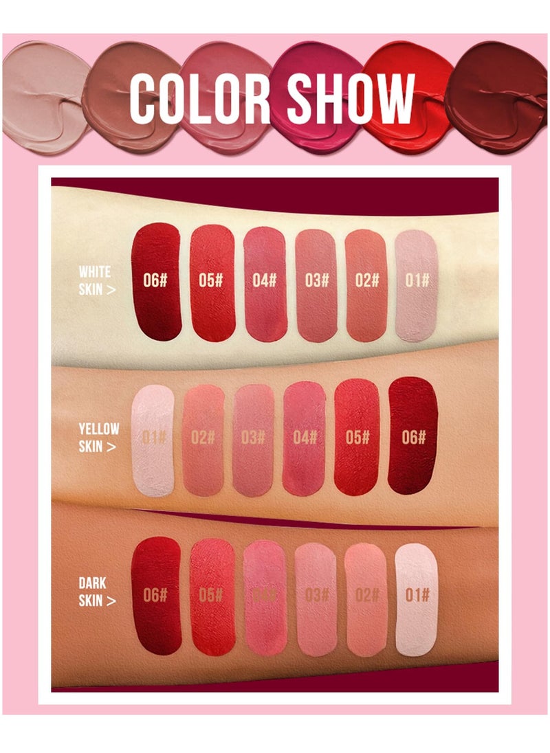 Excefore 3 Pcs Matte Liquid Lipstick, Long Lasting Waterproof Not Fade Non Stick Cup Lip Balm, Nude High Pigmented Long Lasting Waterproof Velvet Moisturize Lip Gloss Set for Girls and Women - Image 3