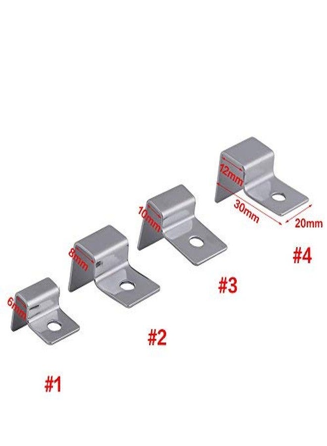 Fdit Pack of 4 Stainless Steel Aquarium Fish Glass Cover Clip Support Holder for Protecting(6mm) - Image 2