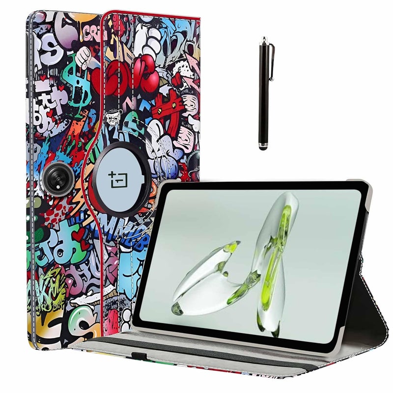 ProElite Case Cover for OnePlus Pad Go 11.35 inch Case, 360 Rotatable Smart Flip Case for OnePlus Pad Go 11.35 inch Tablet with Stylus Pen, Hippy - Image 1