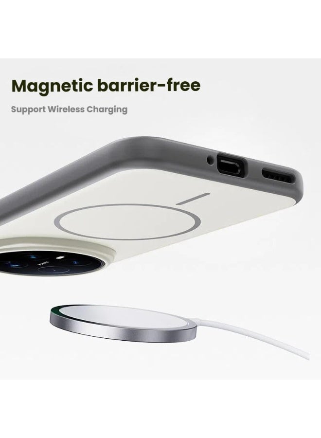 Magnetic Case Compatible with Honor Magic 8 Pro 5G 【Support Wireless Charging】 Skin-friendly Phone Case Anti-Fingerprint Anti-Yellowing Shockproof Back Cover - Image 3